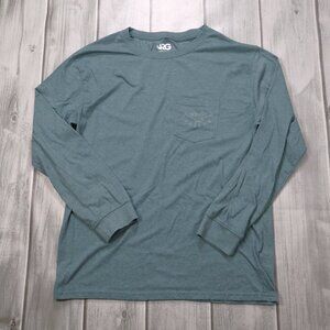 Rowdy Gentleman - Blaze Trails Long Sleeve Pocket Tee - Stormy Sea / XLarge